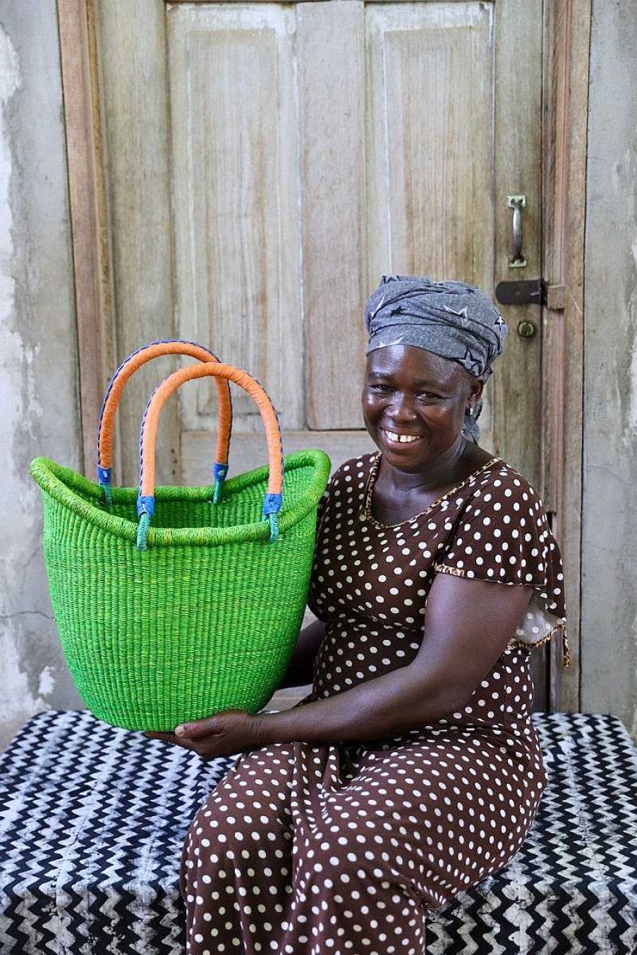 Einkaufskorbe Baba Tree | Dip Dyed Nyariga Basket (Medium) Von Akelba Nyaaba