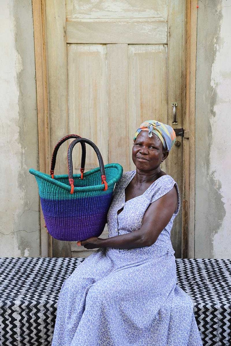 Einkaufskorbe Baba Tree | Tauchgefarbter Nyariga-Korb (Gros) Von Nyaamah Ayinebillah