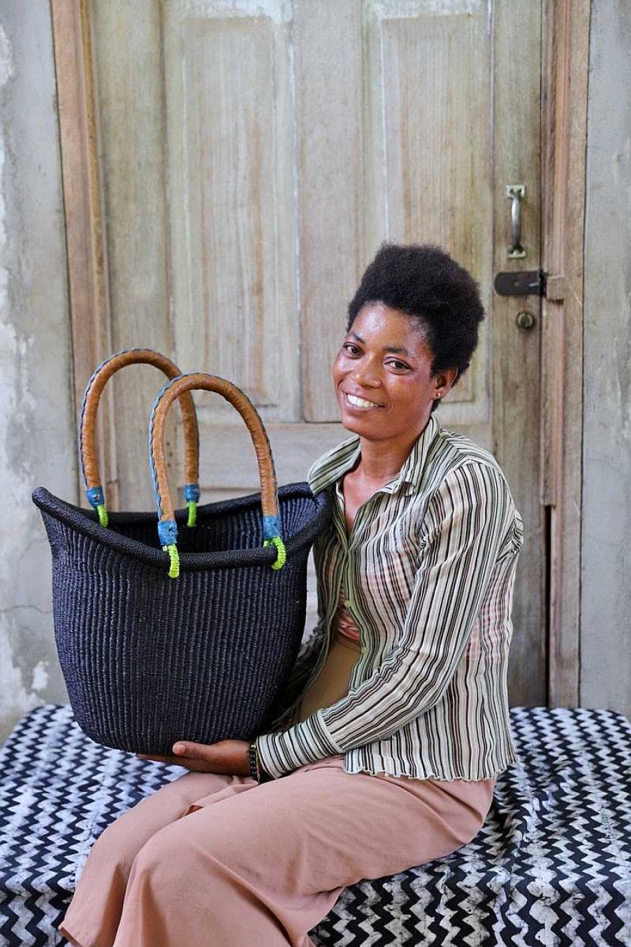 Einkaufskorbe Baba Tree | Dip Dyed Nyariga Basket (Medium) Von Gloria Adongo