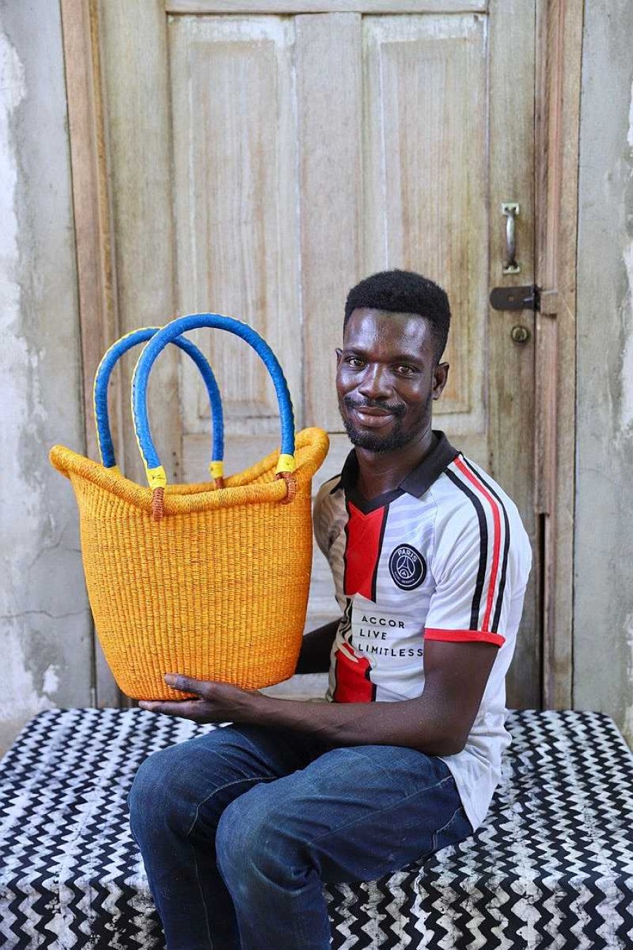 Einkaufskorbe Baba Tree | Dip Dyed Nyariga Basket (Medium) Von Nsoh Abe-Enge