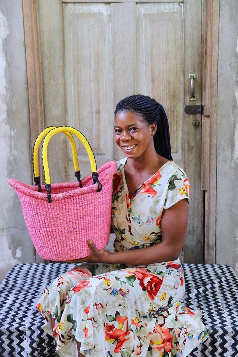 Einkaufskorbe Baba Tree | Dip Dyed Nyariga Basket (Medium) Von Gloria Agambire