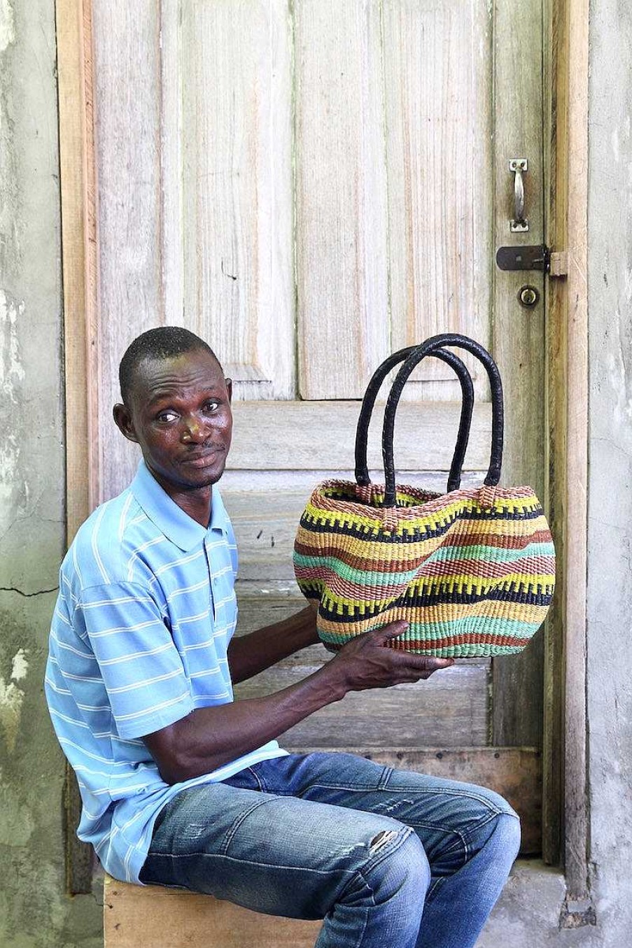 Korbtaschen Baba Tree | Stay Flow Deluxe Gewebte Handtasche (Gros) Von Anakinaba „Cash" Adongo