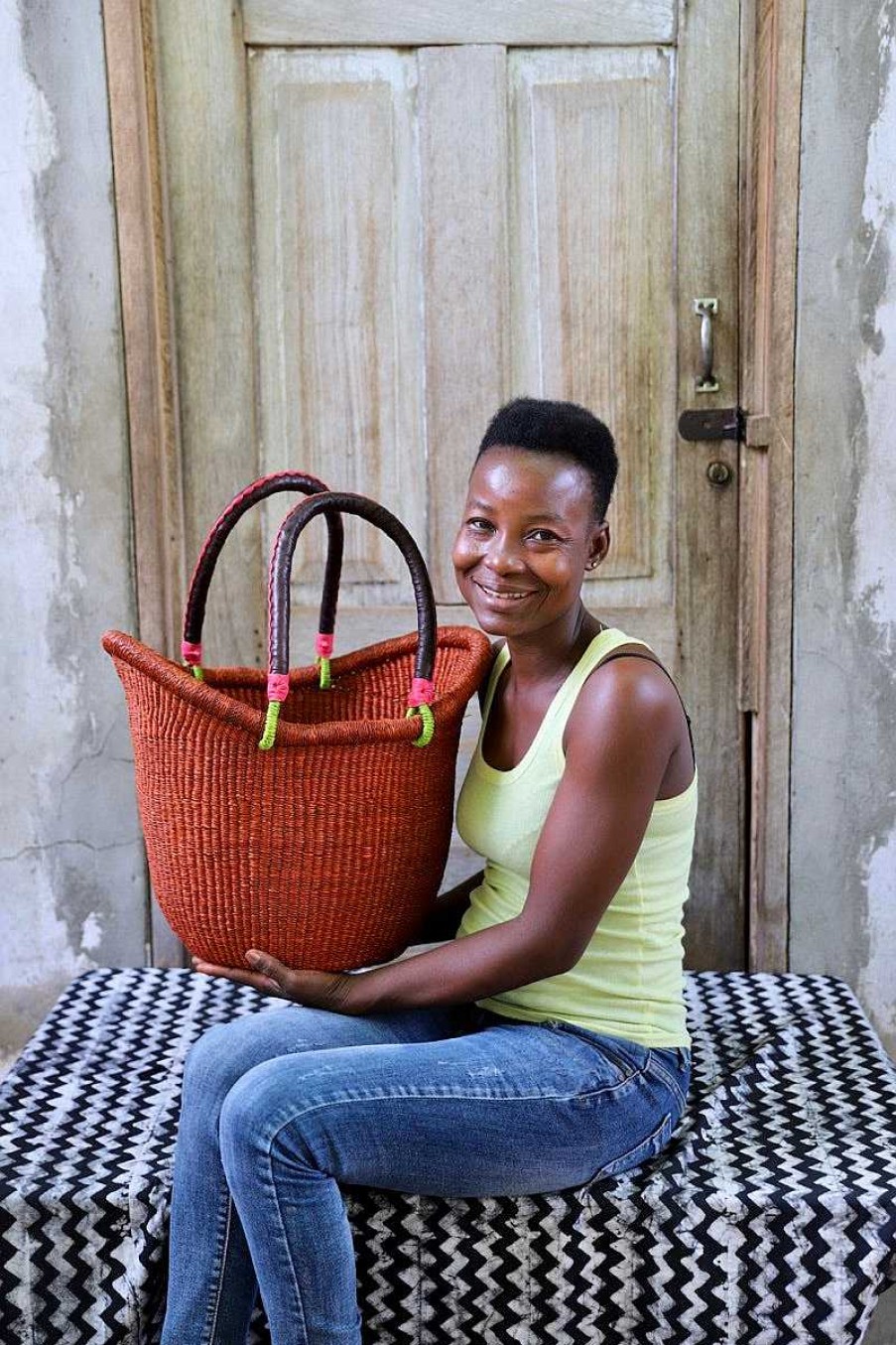 Einkaufskorbe Baba Tree | Dip Dyed Nyariga Basket (Medium) Von Charity Atuah